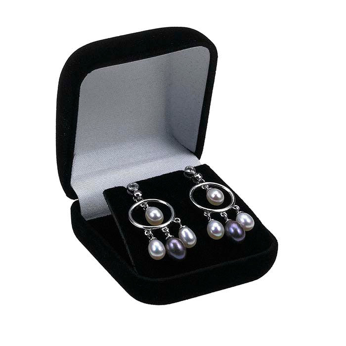 Flocked Velour Pendant or Earring Gift Box