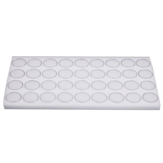 White Foam Full-Size Tray Liner for 34.92mm Gem Jars