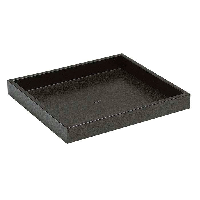 Black Plastic Stackable Half-Size Tray