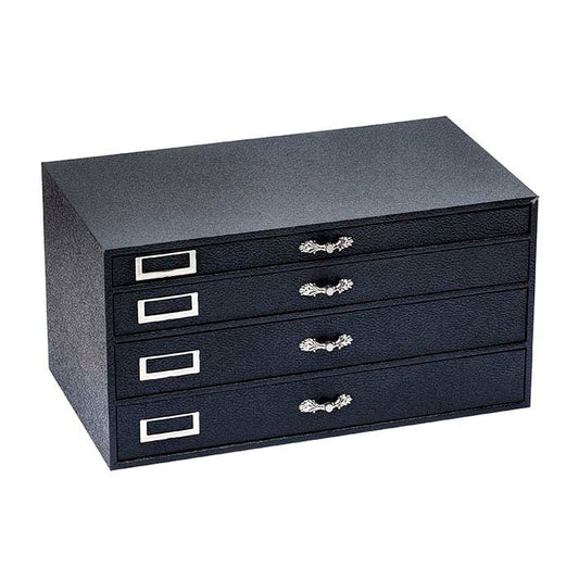 Organizador de Joias Preto com Quatro Gavetas