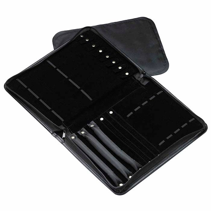 תיק תיקיית שילוב מעור מלאכותי שחור