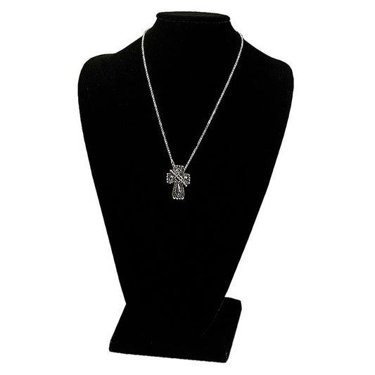 Schwarzes Samthalskettenbüstendisplay