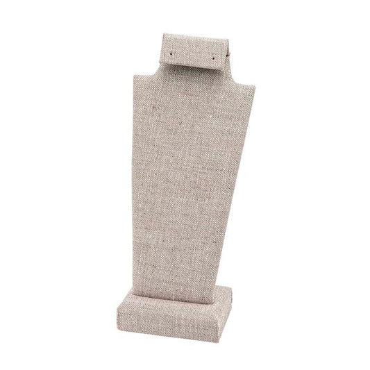 عرض مجموعة قلادة وأقراط من الكتان الطبيعي