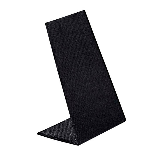 حامل عرض قلادة أو قرط مخروطي من الكتان الأسود