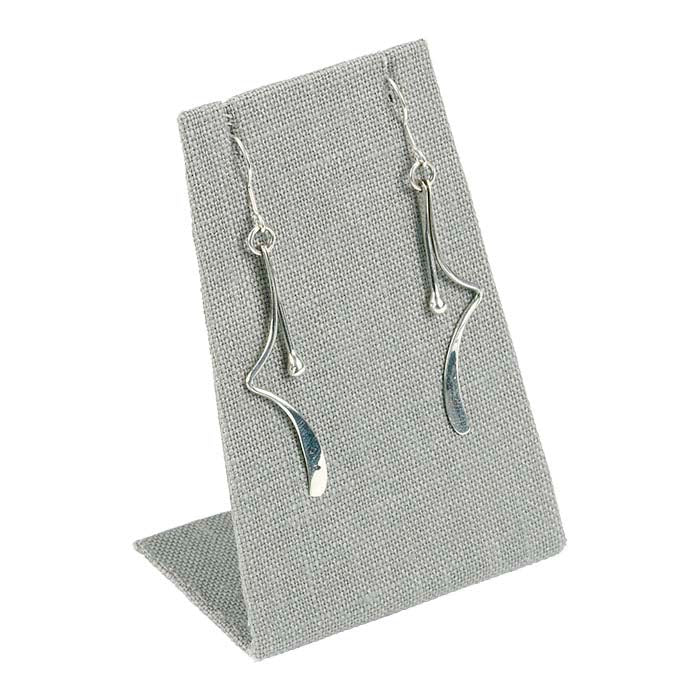 Espositore Affusolato in Lino Argento per Pendenti o Orecchini