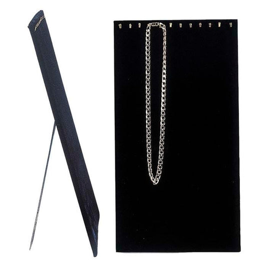 מגש פנימי לרצועת קטיפה שחורה עם ווים מנחושת ומעמד