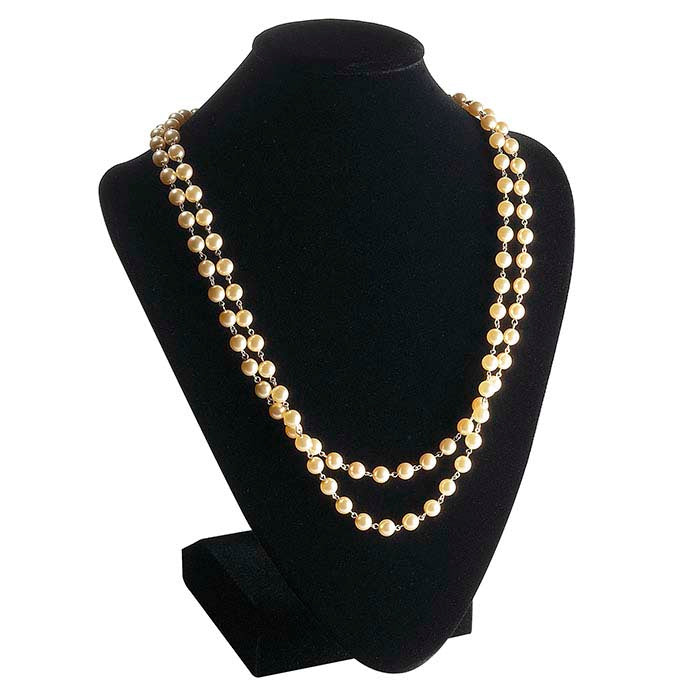 Black Velvet Necklace Bust Display