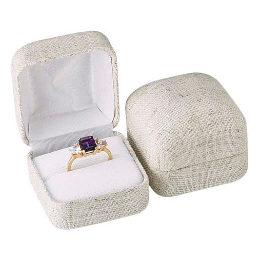 Natural Linen Ring Gift Box