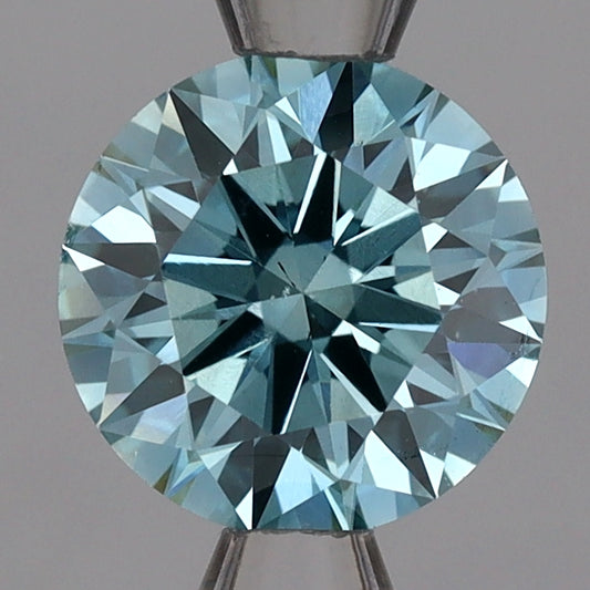 Diamante Cultivado em Laboratório 1,30ct, Redondo, Azul, VS2