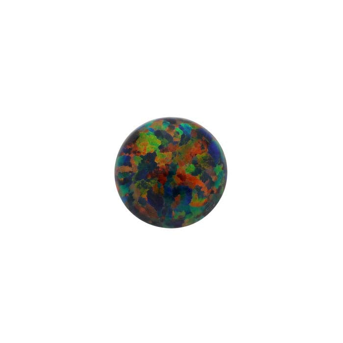 Kyocera Schwarzer Opal 6mm Rund Cabochon