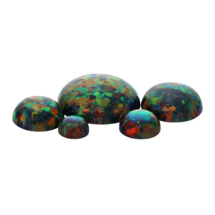 Kyocera Black Opal 8mm Round Cabochon