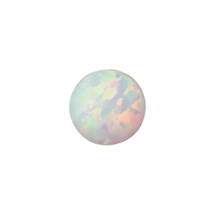 Kyocera White Opal Round Cabochon
