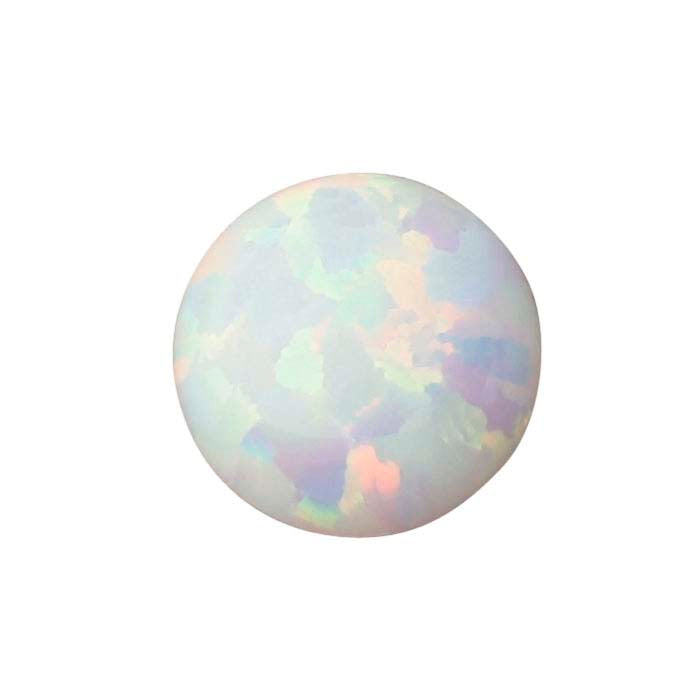 Kyocera White Opal Round Cabochon