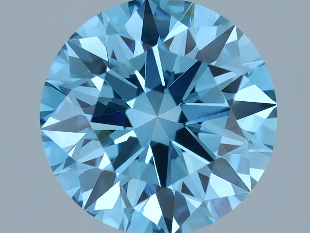 Lab-Grown Blue Diamond 2.43-ct Round, VS1