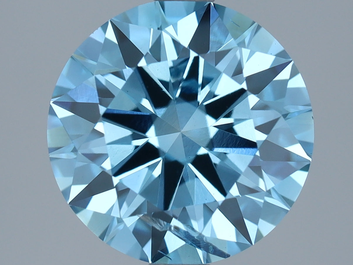 Lab-Grown Diamond 2.47ct, Round, Blue, I1