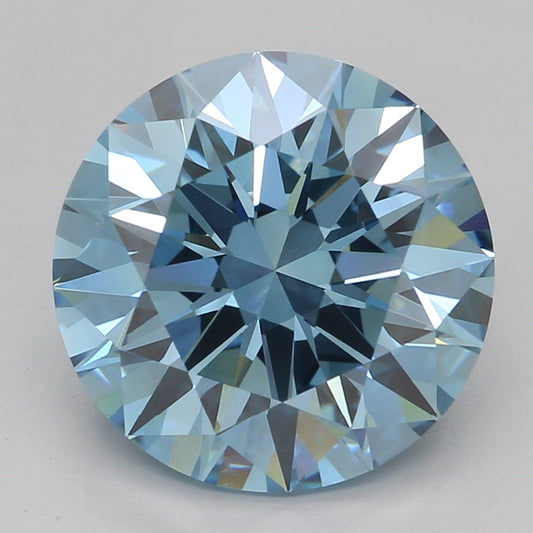 Lab-Grown Diamond 2.56ct, Round, Blue, VVS2