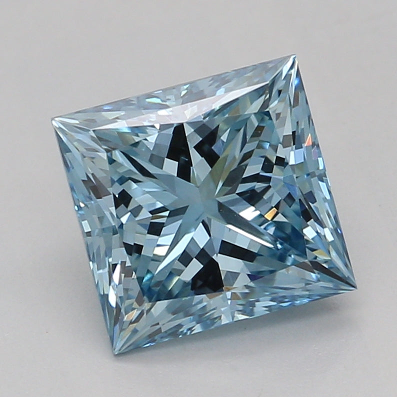Lab-Grown Diamond 1.08ct, Princess, Blue, VS1