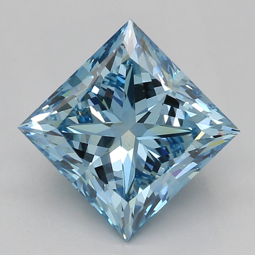 Lab-Grown Diamond 1.59ct, Princess, Blue, VS1