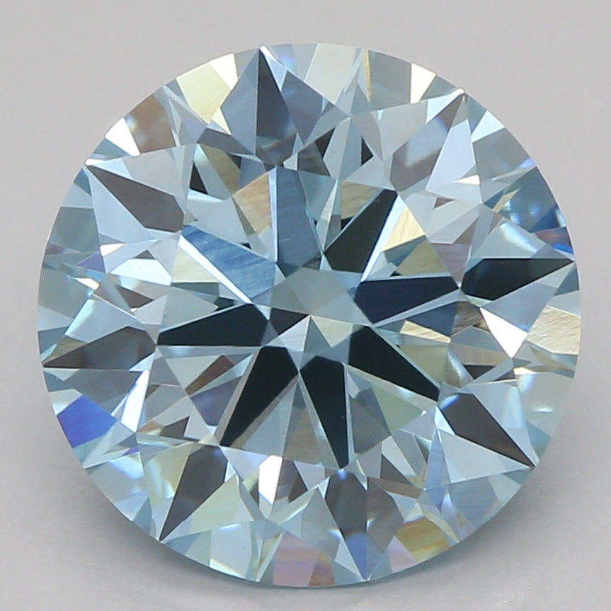 Lab-Grown Diamond 2.56ct, Round, Blue, VVS2