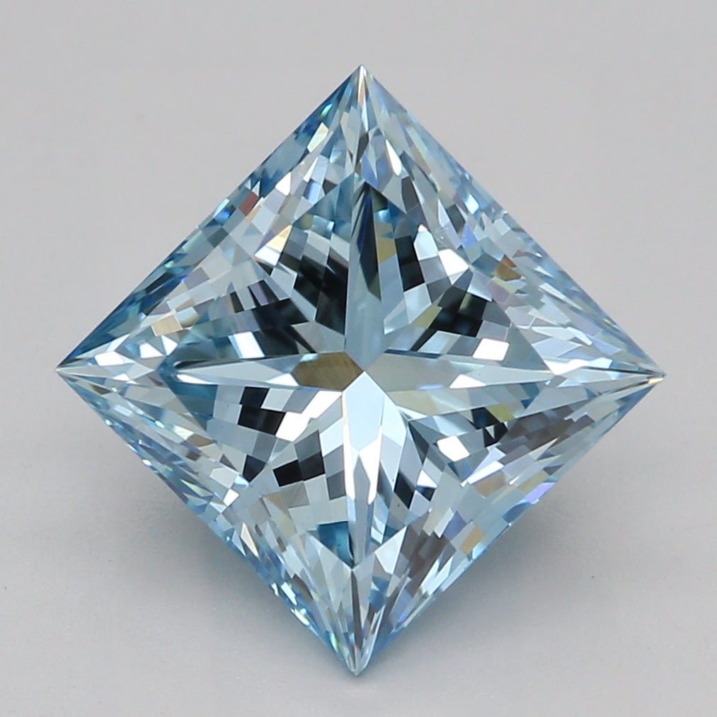 Lab-Grown Diamond 2.06ct, Princess, Blue, VVS2
