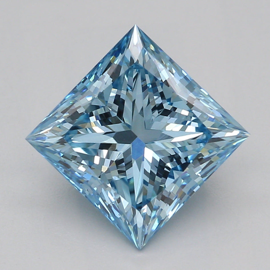 Lab-Grown Diamond 1.51ct, Princess, Blue, VVS2