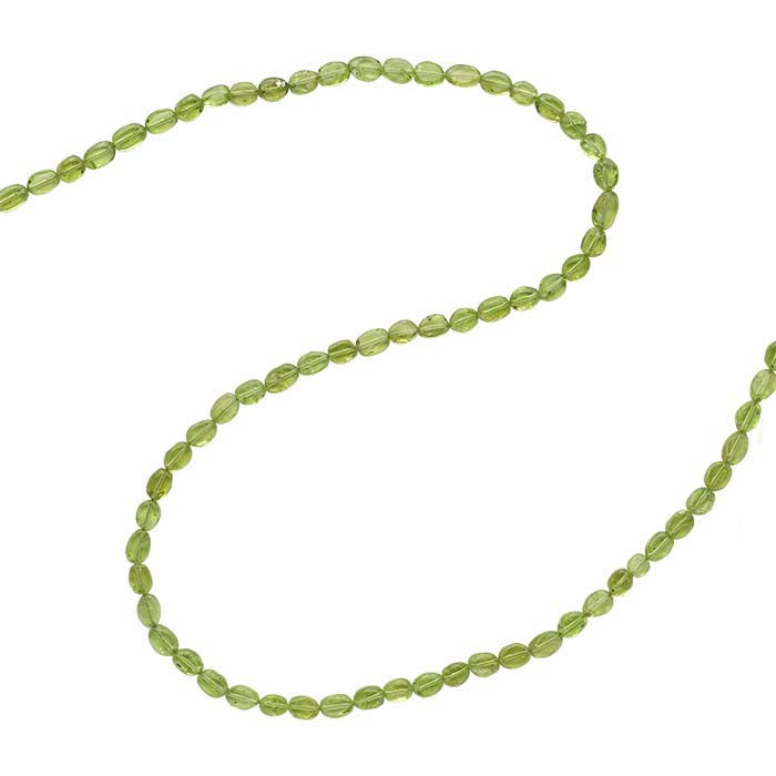 Peridot 6 x Oval Bead Strand