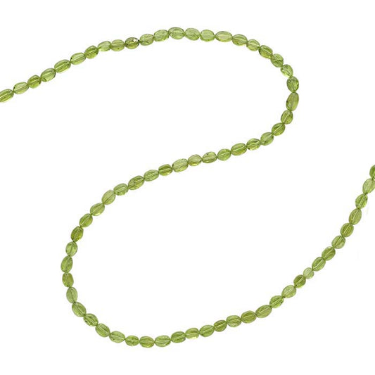 Peridot 6 x Oval Bead Strand