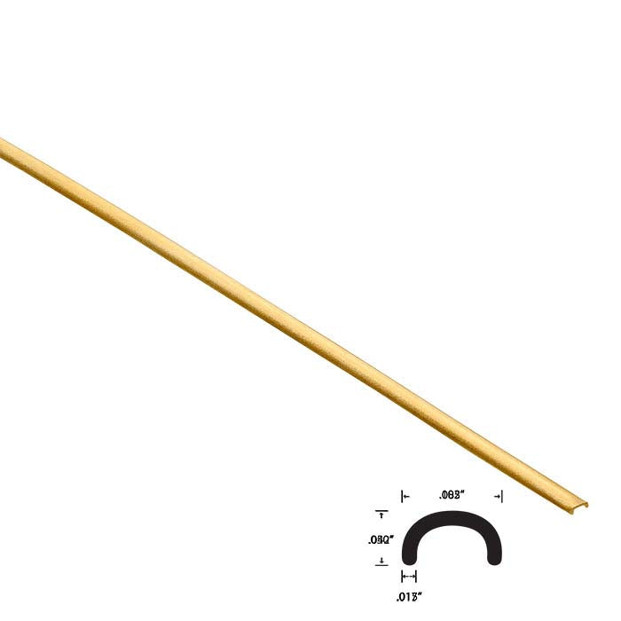 14K Yellow Gold Channel Wires, 1/2-Hard