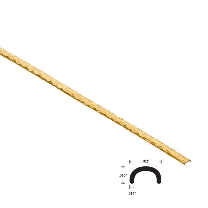 14K Yellow Gold Channel Wires, 1/2-Hard