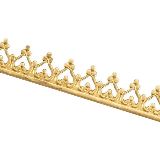 14K Yellow Gold "Inverted Heart" Gallery Wire, Hard (as rolled