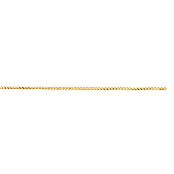 14K Yellow Gold Half-Bead Wire, Dead-Soft