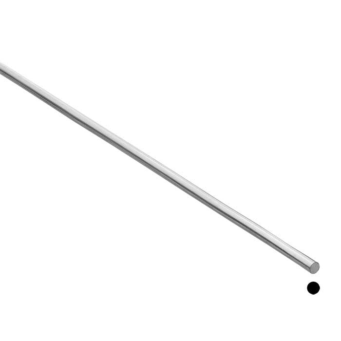 14K White Gold Round Wire, Dead-Soft