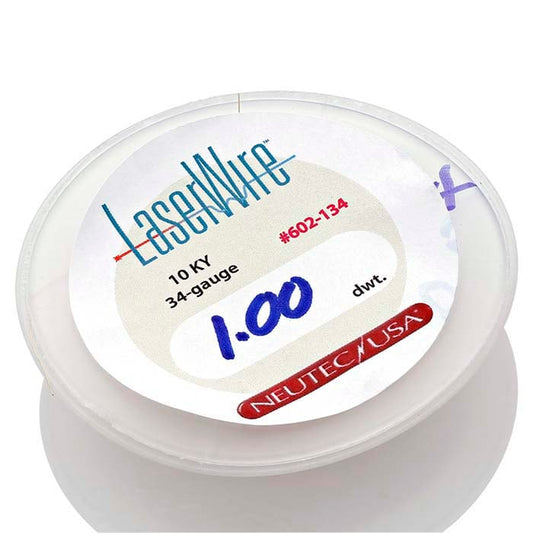 10K Yellow Gold Laser-Weight Round Wire, 0.16mm, Dead-Soft