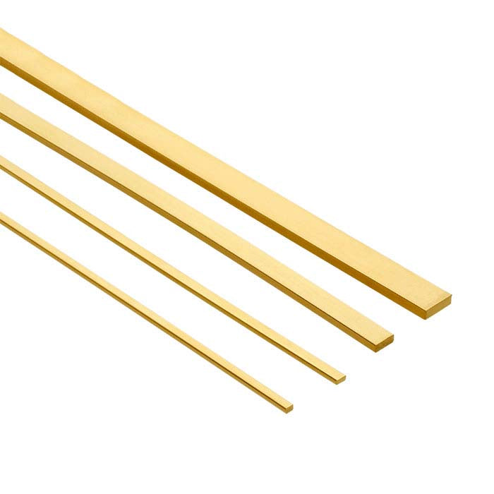 18K Yellow Gold Rectangle Sizing Stock, 1/2-Hard