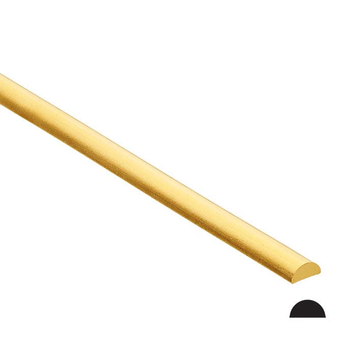 18K Yellow Gold Half-Round Sizing Stock, 1/2-Hard