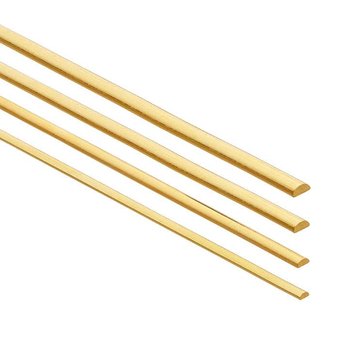 18K Yellow Gold Half-Round Wire, Dead-Soft