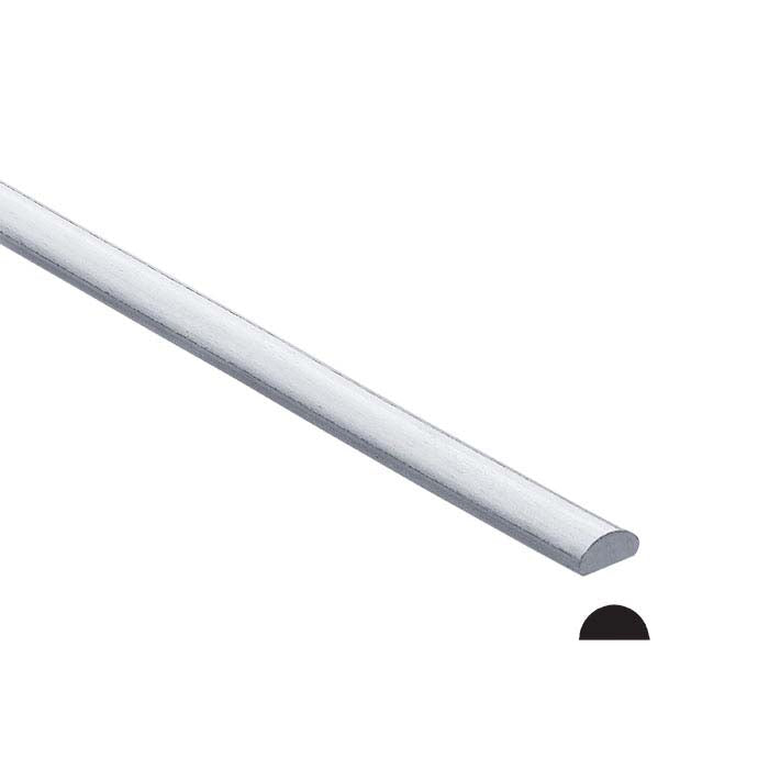 18K White Gold Half-Round Sizing Stock, 1/2-Hard