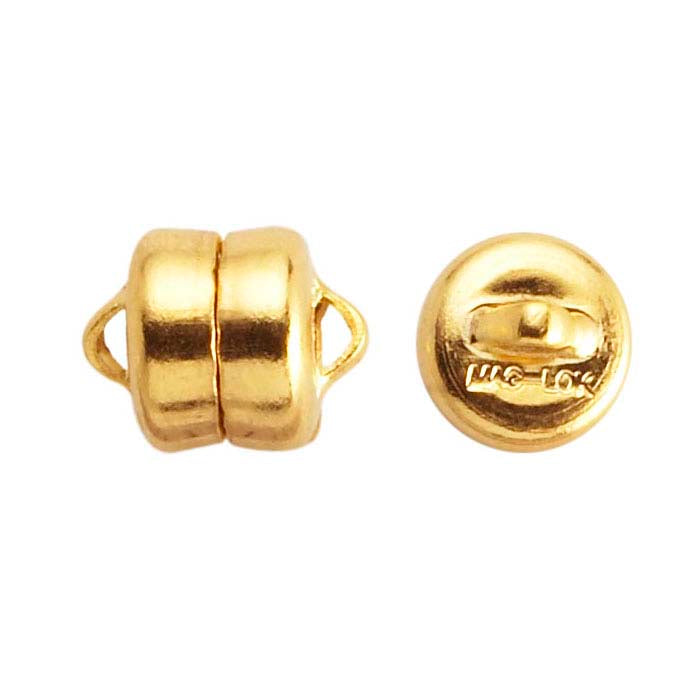 Brass Gold-Plated Mag-Lok Button Magnetic Clasp
