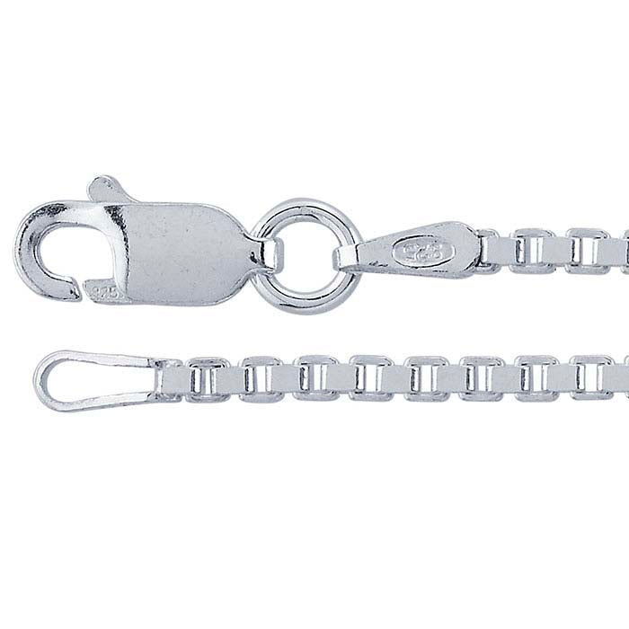 Sterling Silver Diamond-Cut Box Chain