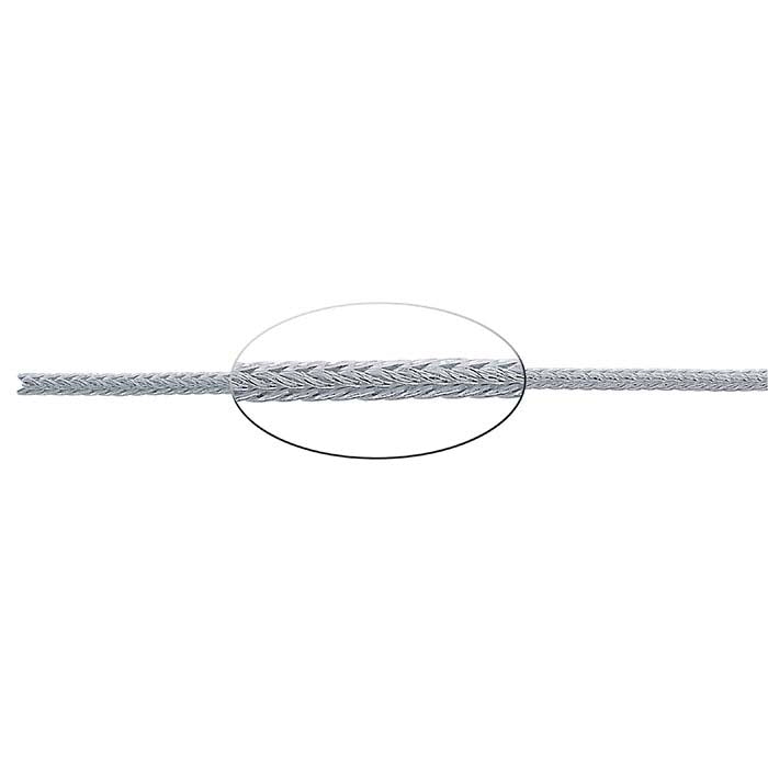 Sterling Silver Round Foxtail Chain