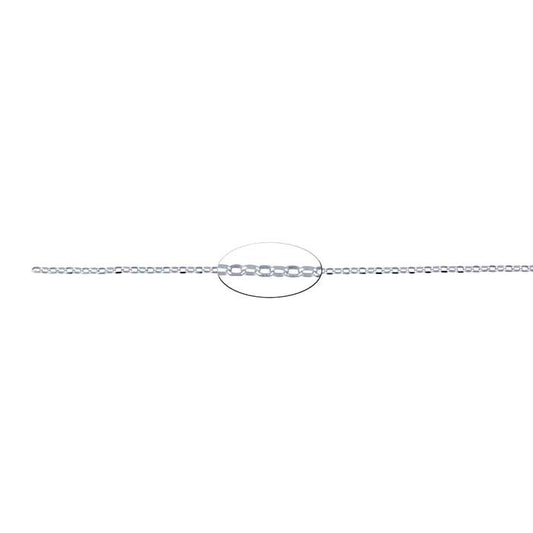 Sterling Silver Diamond-Cut Oval Rolo Chain