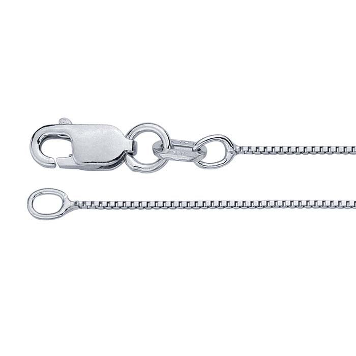 Sterling Silver Rhodium-Plated Venetian Box Chain