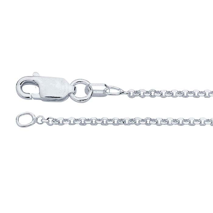 Sterling Silver Diamond-Cut Round Rolo Chain
