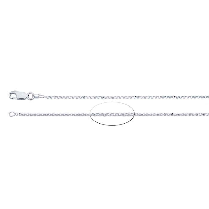 Sterling Silver Diamond-Cut Round Rolo Chain