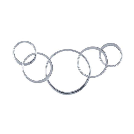 스털링 실버 오픈 서클 링크 페스툰 펜던트