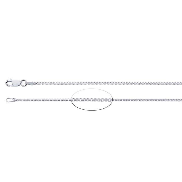 Sterling Silver Diamond-Cut Box Chain