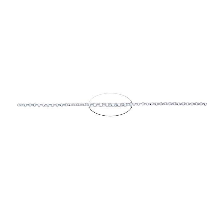 Sterling Silver Diamond-Cut Round Rolo Chain