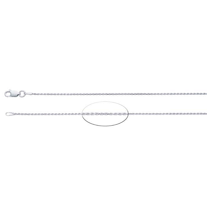 Sterling Silver Diamond-Cut French Rope Chain