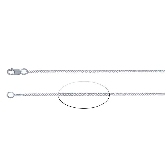 Sterling Silver Round Rolo Chain