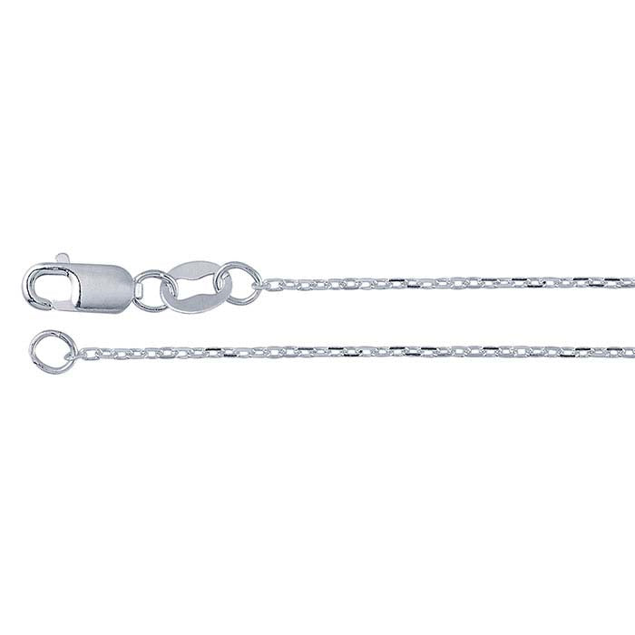 Sterling Silver Diamond-Cut Oval Cable Chain